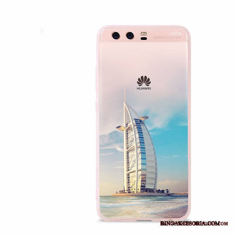 Huawei P10 Futerał Telefon Komórkowy Etui Sceneria Anti-fall Żółty Ochraniacz Kreatywne