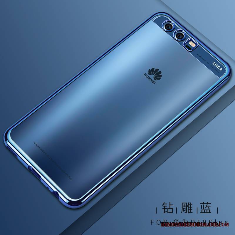 Huawei P10 Plus Etui Futerał Przezroczysty Ochraniacz Złoto Cienkie Etui Na Telefon