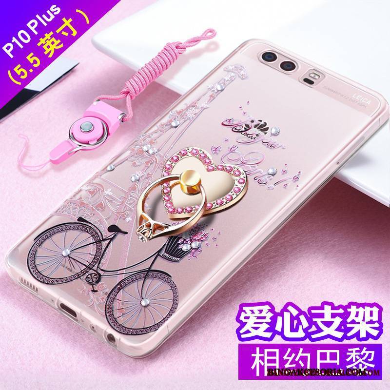 Huawei P10 Plus Futerał Anti-fall Relief Rhinestone Ochraniacz Tendencja All Inclusive Silikonowe