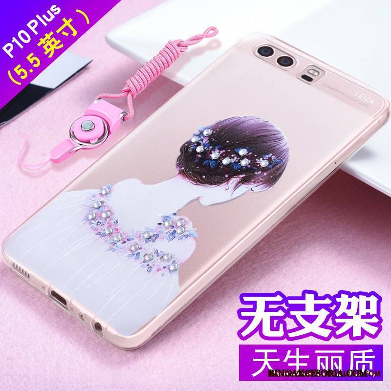 Huawei P10 Plus Futerał Anti-fall Relief Rhinestone Ochraniacz Tendencja All Inclusive Silikonowe