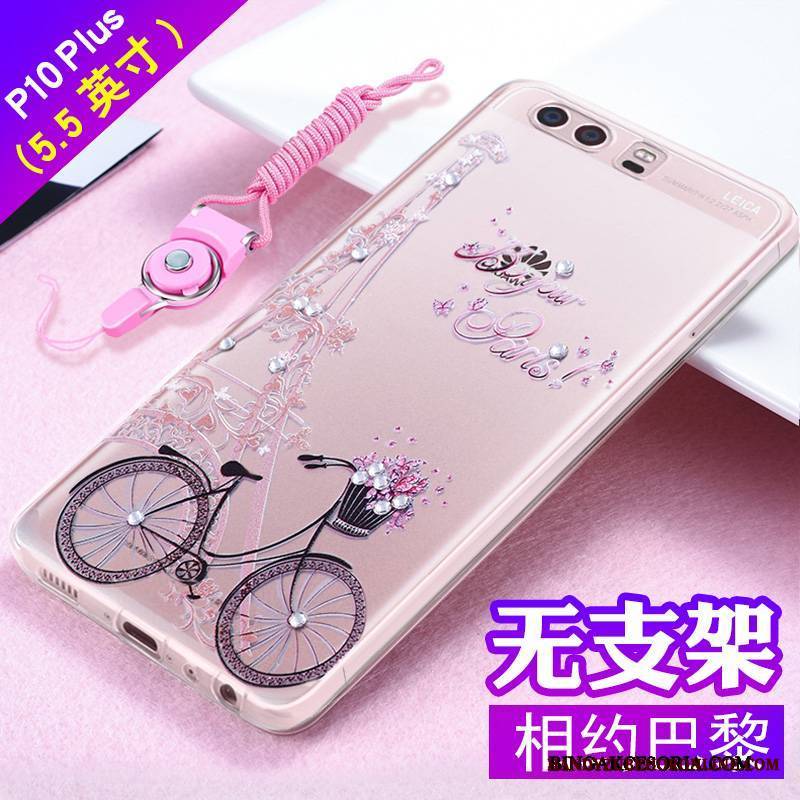 Huawei P10 Plus Futerał Anti-fall Relief Rhinestone Ochraniacz Tendencja All Inclusive Silikonowe