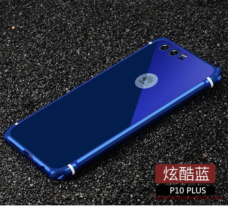 Huawei P10 Plus Futerał Metal Etui Na Telefon Proste Cienkie Granica Czerwony Tendencja