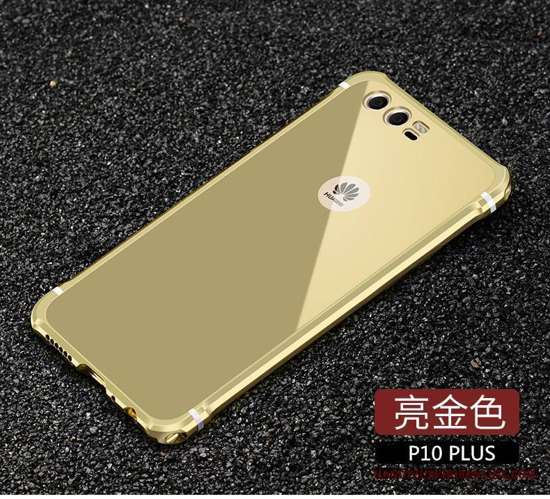 Huawei P10 Plus Futerał Metal Etui Na Telefon Proste Cienkie Granica Czerwony Tendencja