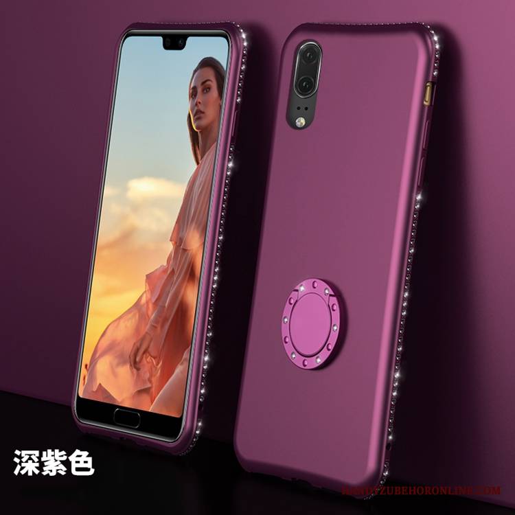 Huawei P20 Futerał Magnetyzm Etui Osobowość Kreatywne Rhinestone Etui Na Telefon Tendencja