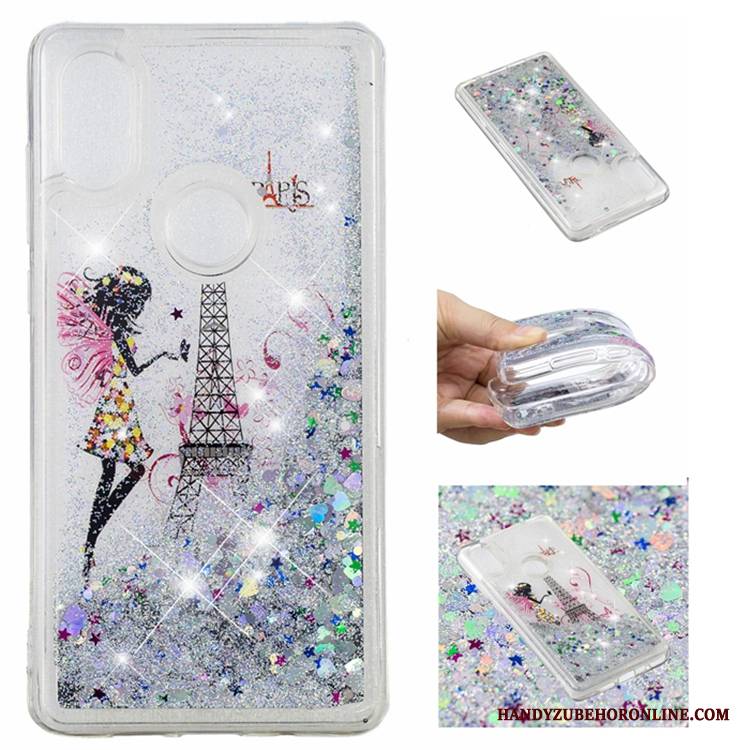 Huawei P20 Lite Anti-fall Niebieski Rhinestone Nowy Etui Futerał Gwiazdy