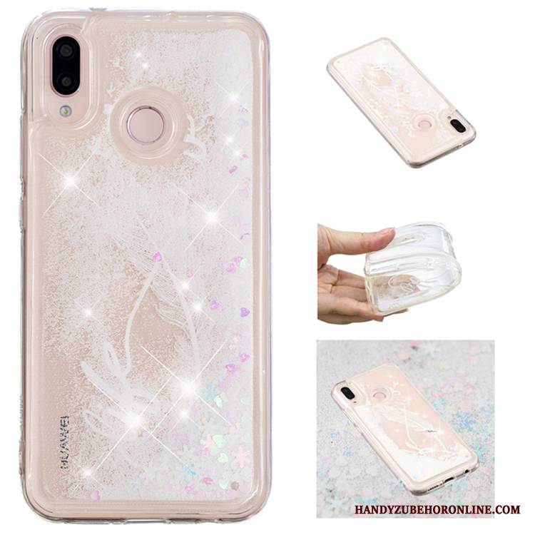 Huawei P20 Lite Anti-fall Niebieski Rhinestone Nowy Etui Futerał Gwiazdy