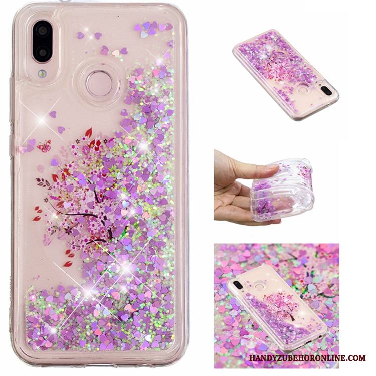 Huawei P20 Lite Anti-fall Niebieski Rhinestone Nowy Etui Futerał Gwiazdy