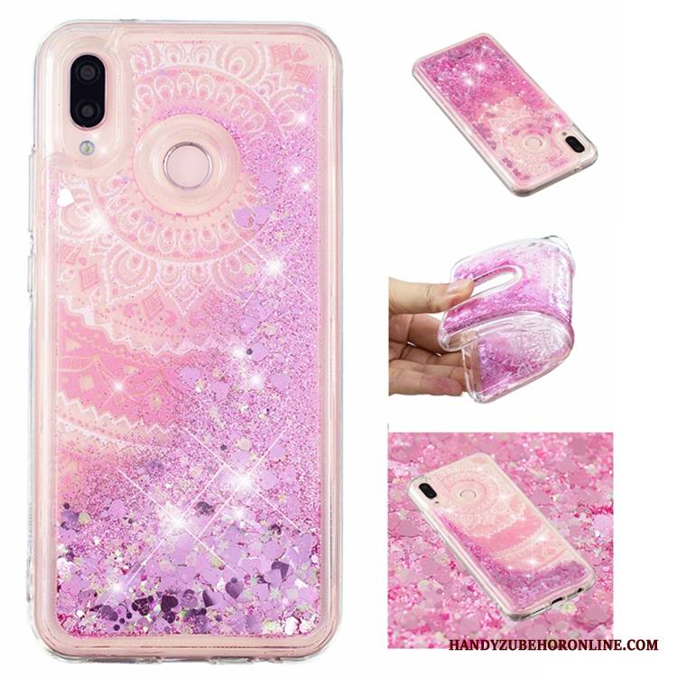 Huawei P20 Lite Anti-fall Niebieski Rhinestone Nowy Etui Futerał Gwiazdy