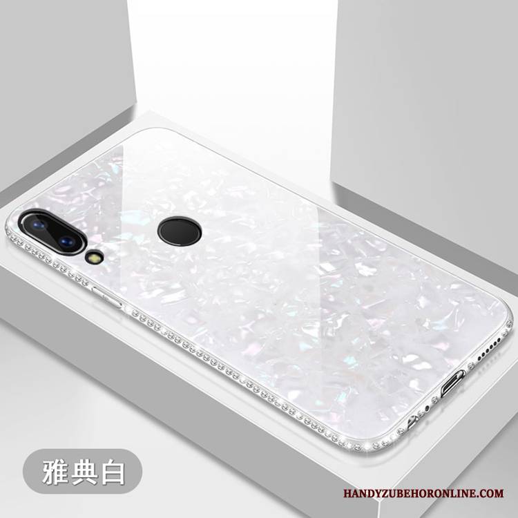 Huawei P20 Lite Futerał Rhinestone Anti-fall Miękki Różowe Etui Na Telefon