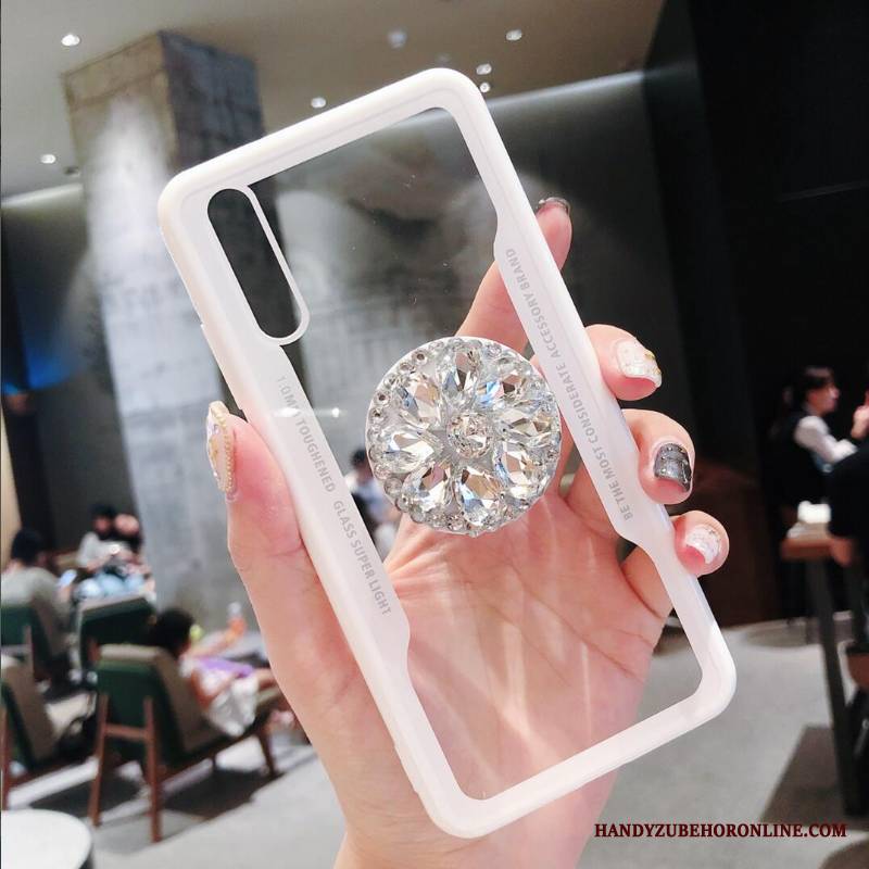 Huawei P20 Pro Futerał All Inclusive Luksusowy Rhinestone Przezroczysty Etui Na Telefon Kreatywne Wspornik