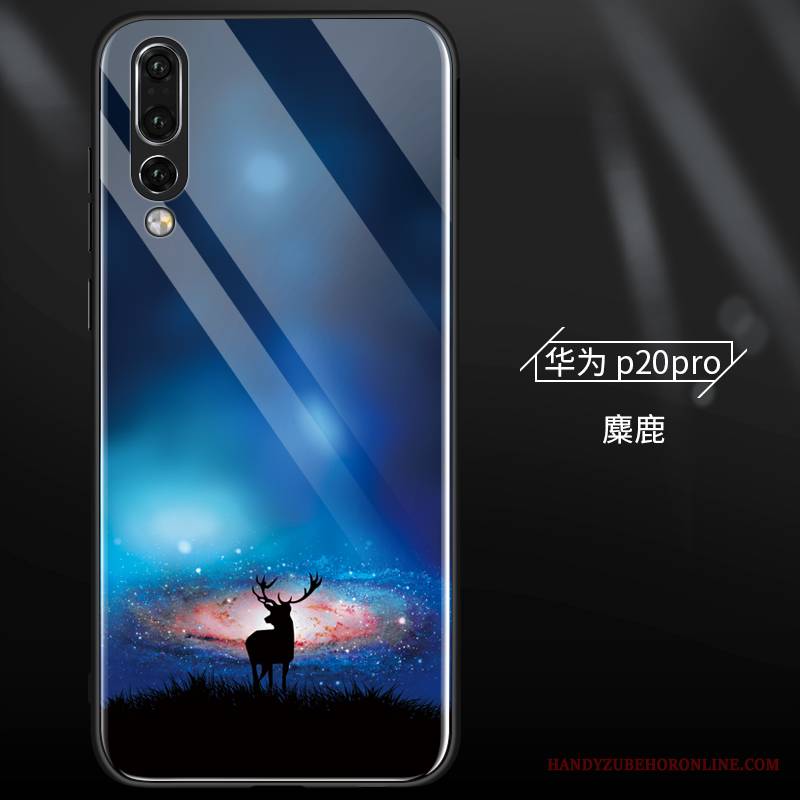 Huawei P20 Pro Futerał Osobowość Szkło Czerwony Netto Kreatywne Silikonowe Etui Na Telefon Tendencja