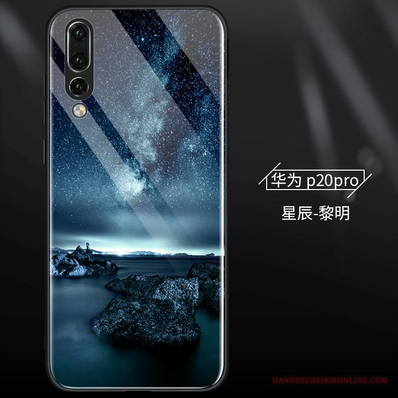 Huawei P20 Pro Futerał Osobowość Szkło Czerwony Netto Kreatywne Silikonowe Etui Na Telefon Tendencja