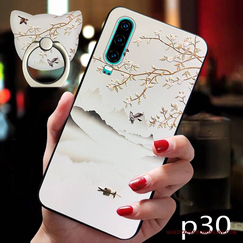 Huawei P30 All Inclusive Biały Osobowość Modna Marka Miękki Futerał Etui Na Telefon