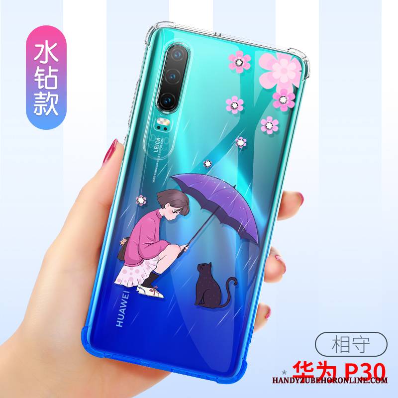 Huawei P30 Futerał Anti-fall Balon All Inclusive Etui Przezroczysty Ochraniacz Silikonowe