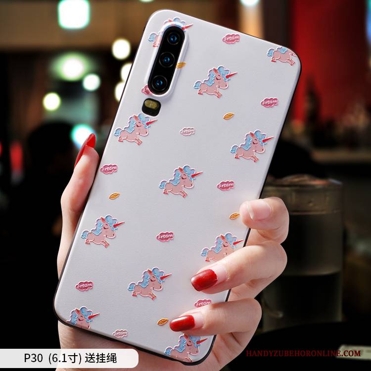 Huawei P30 Futerał Etui Silikonowe Anti-fall Cienkie Osobowość Ochraniacz Etui Na Telefon