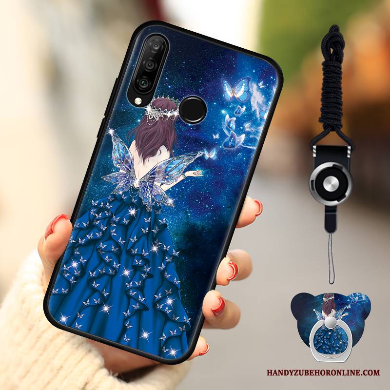 Huawei P30 Lite Futerał Niebieski Moda Tendencja Etui Na Telefon Miękki Anti-fall