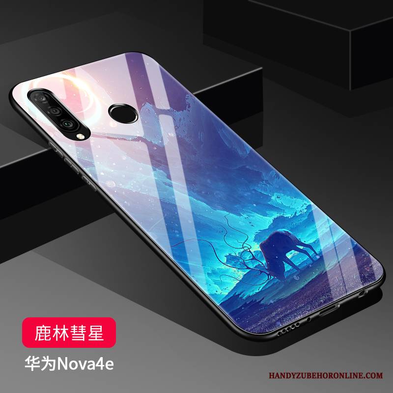 Huawei P30 Lite Futerał Szkło Silikonowe All Inclusive Miękki Ochraniacz Etui Na Telefon Czarny