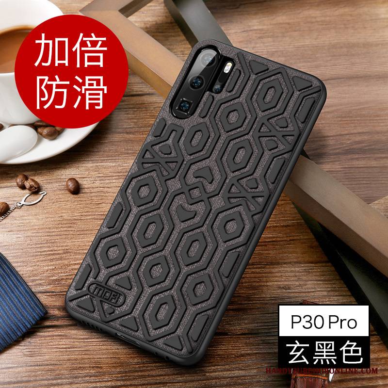 Huawei P30 Pro Futerał Miękki Ochraniacz Nubuku Niebieski Wysoki Koniec All Inclusive Anti-fall