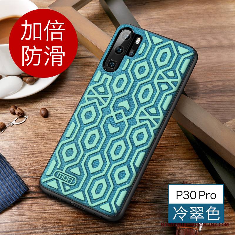 Huawei P30 Pro Futerał Miękki Ochraniacz Nubuku Niebieski Wysoki Koniec All Inclusive Anti-fall