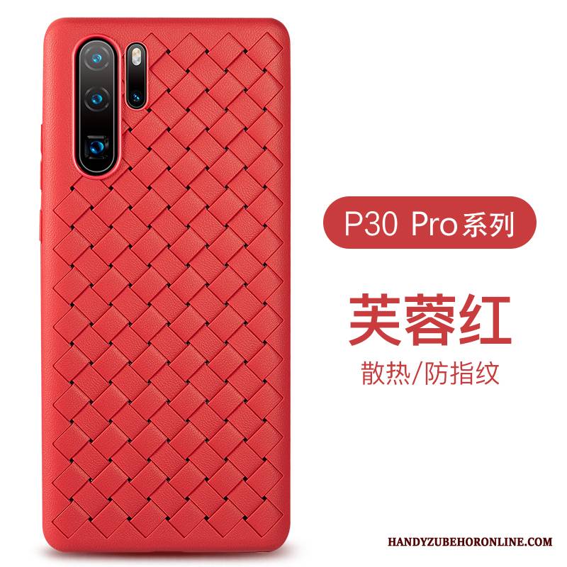 Huawei P30 Pro Futerał Purpurowy Oddychające Ochraniacz Anti-fall Wzór Biznes Silikonowe