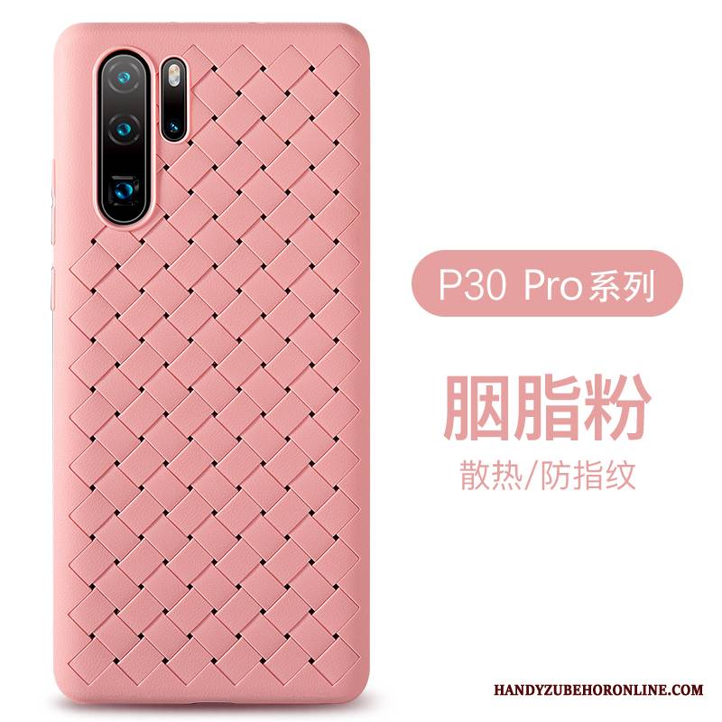 Huawei P30 Pro Futerał Purpurowy Oddychające Ochraniacz Anti-fall Wzór Biznes Silikonowe