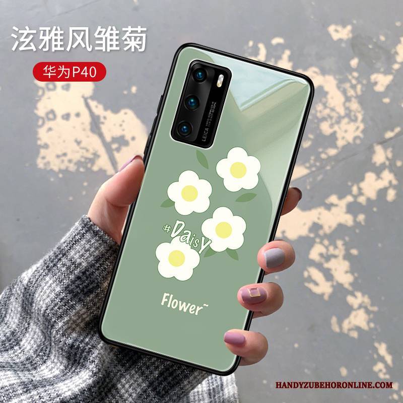 Huawei P40 Futerał Wysoki Koniec Bydło Nowy Etui Na Telefon Wiatr Piękny Zielony