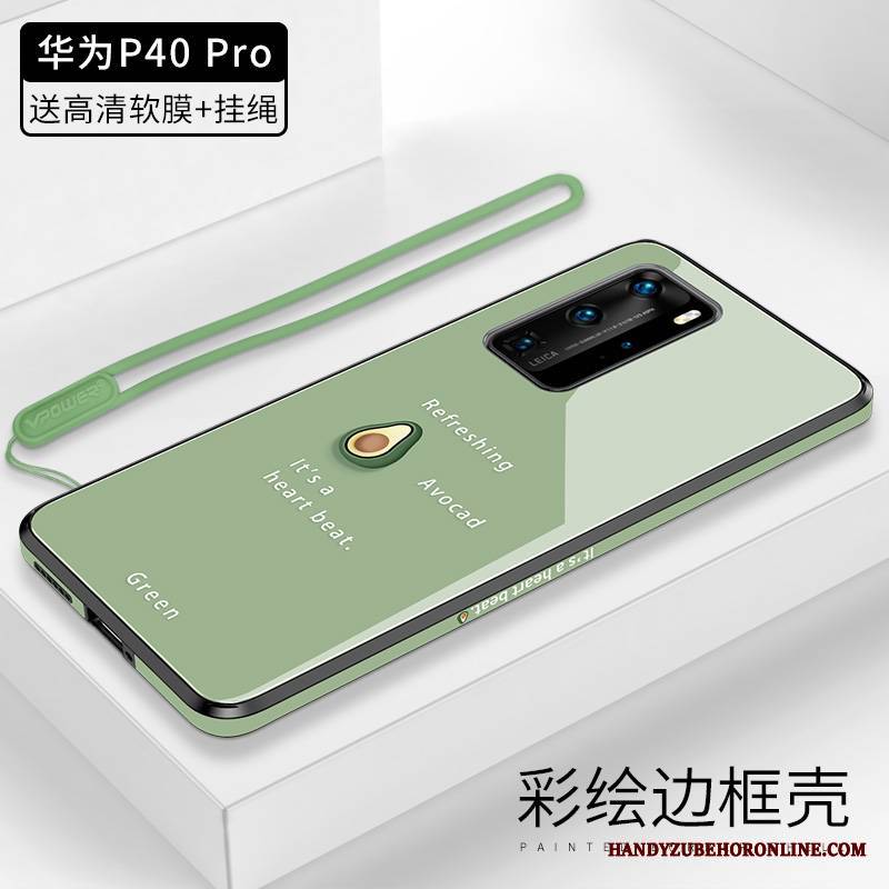 Huawei P40 Pro Futerał Etui Wiatr Bydło Pomarańczowy Czerwony Netto Wiszące Ozdoby Szkło