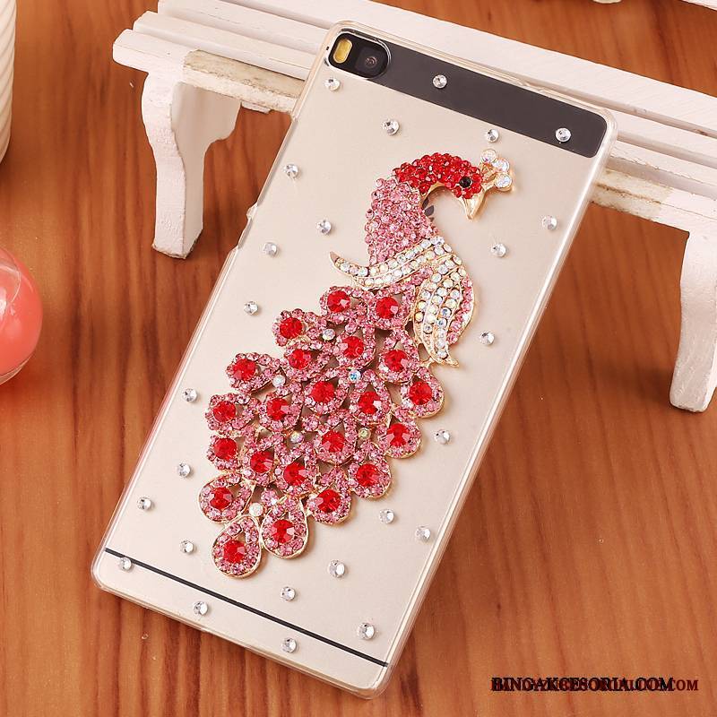 Huawei P8 Etui Na Telefon Czarny Rhinestone Trudno Futerał Ochraniacz