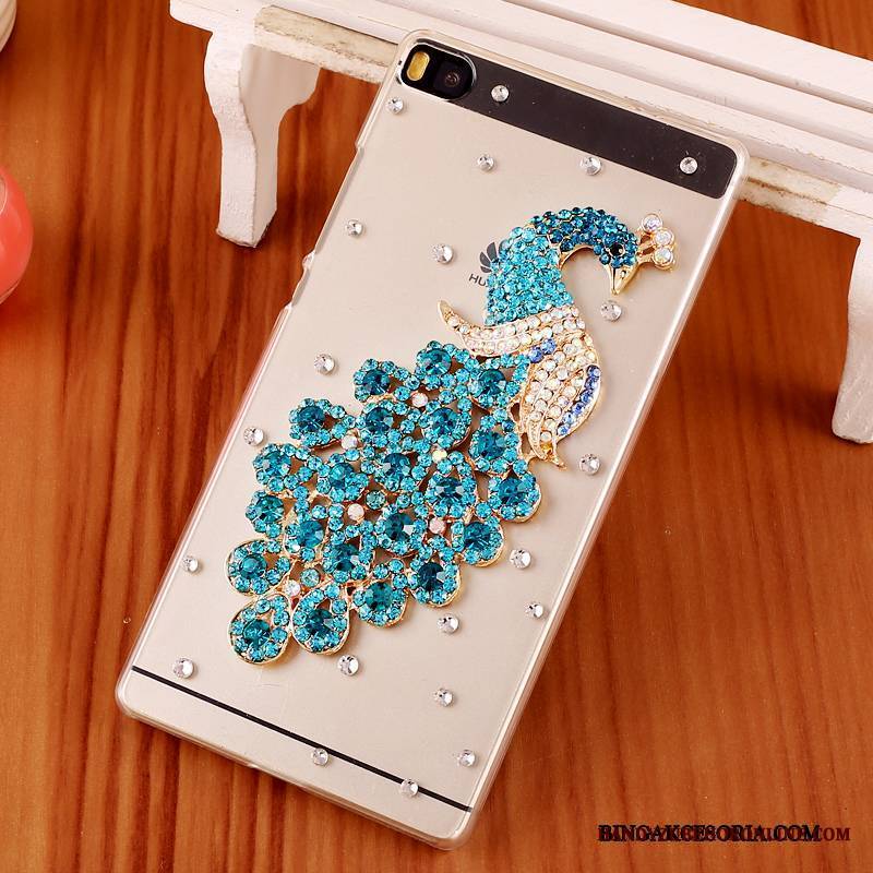 Huawei P8 Etui Na Telefon Czarny Rhinestone Trudno Futerał Ochraniacz