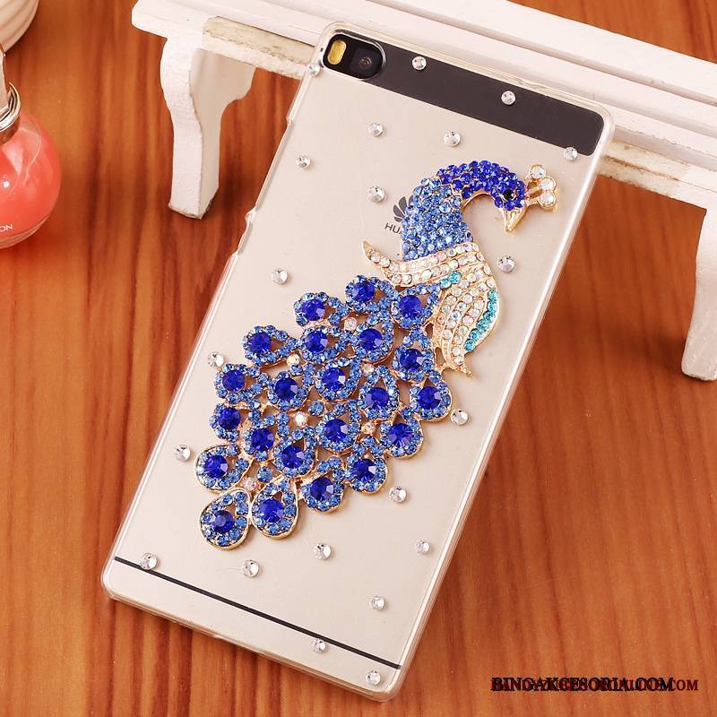 Huawei P8 Etui Na Telefon Czarny Rhinestone Trudno Futerał Ochraniacz