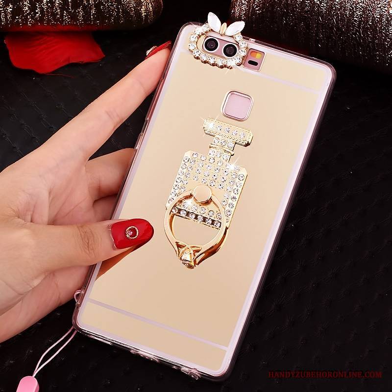 Huawei P9 Plus Futerał All Inclusive Etui Silikonowe Etui Na Telefon Wiszące Ozdoby Rhinestone Ring