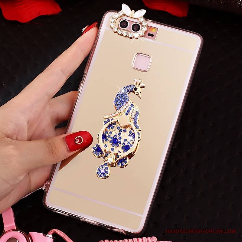 Huawei P9 Plus Futerał All Inclusive Etui Silikonowe Etui Na Telefon Wiszące Ozdoby Rhinestone Ring