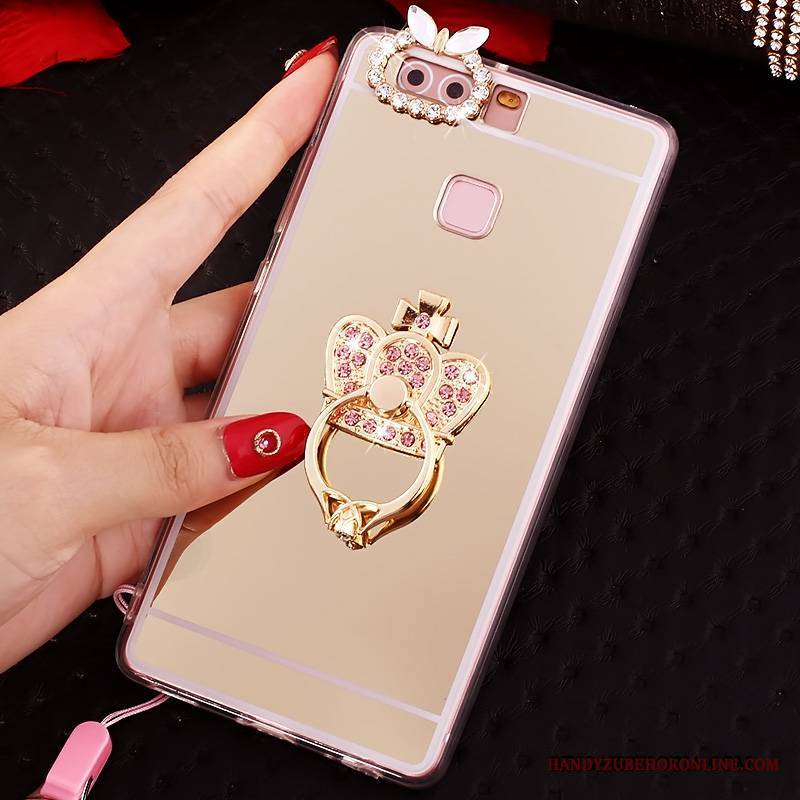 Huawei P9 Plus Futerał All Inclusive Etui Silikonowe Etui Na Telefon Wiszące Ozdoby Rhinestone Ring