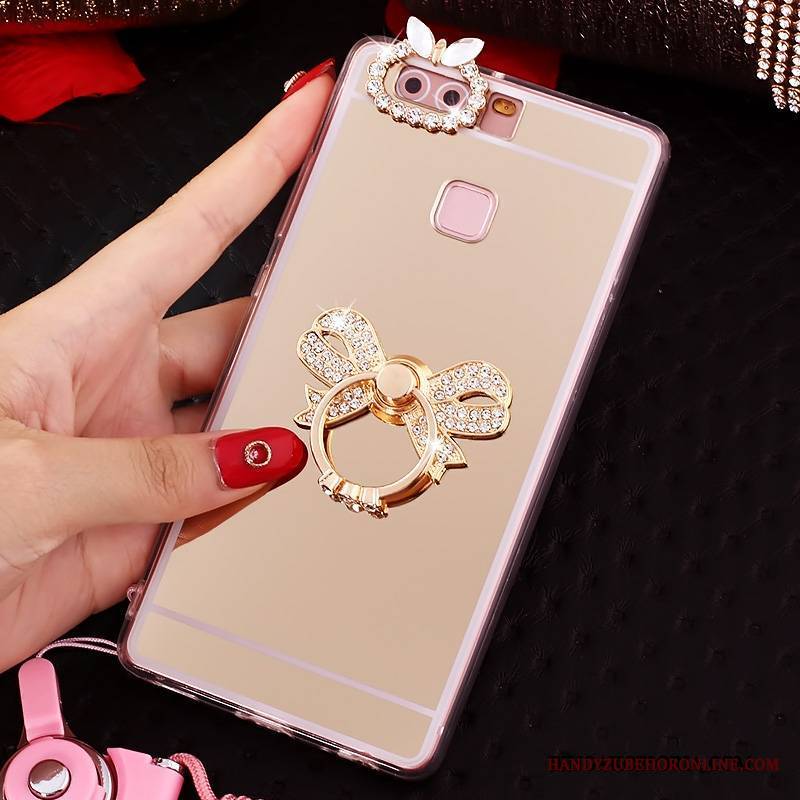 Huawei P9 Plus Futerał All Inclusive Etui Silikonowe Etui Na Telefon Wiszące Ozdoby Rhinestone Ring