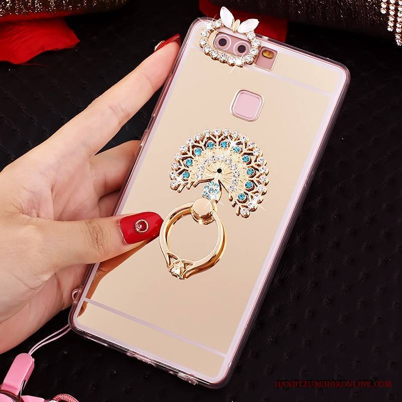 Huawei P9 Plus Futerał All Inclusive Etui Silikonowe Etui Na Telefon Wiszące Ozdoby Rhinestone Ring