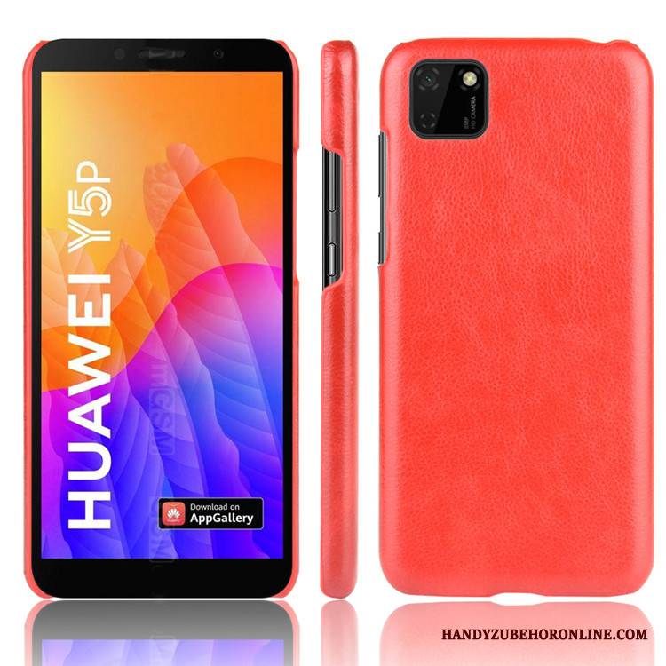 Huawei Y5p Litchi Trudno Etui Futerał Etui Na Telefon Skóra Wzór