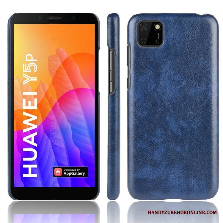 Huawei Y5p Litchi Trudno Etui Futerał Etui Na Telefon Skóra Wzór