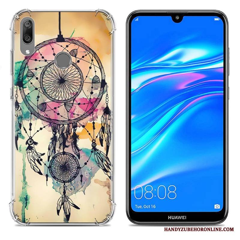 Huawei Y7 2019 Futerał Balon Kreatywne Niebieski Silikonowe Telefon Komórkowy Miękki Anti-fall