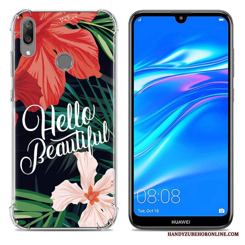 Huawei Y7 2019 Futerał Balon Kreatywne Niebieski Silikonowe Telefon Komórkowy Miękki Anti-fall