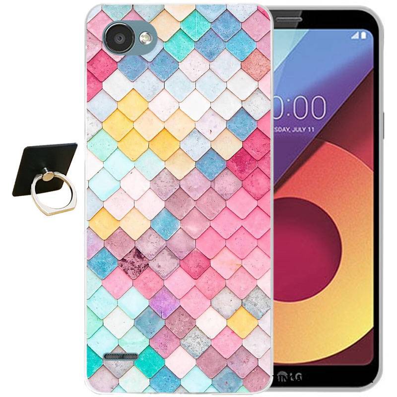 Lg Q6 Futerał Kolor Etui Na Telefon Kreskówka Ochraniacz Relief Anti-fall Silikonowe