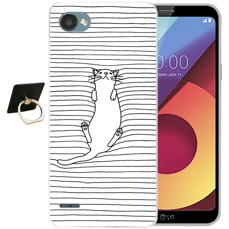 Lg Q6 Futerał Kolor Etui Na Telefon Kreskówka Ochraniacz Relief Anti-fall Silikonowe