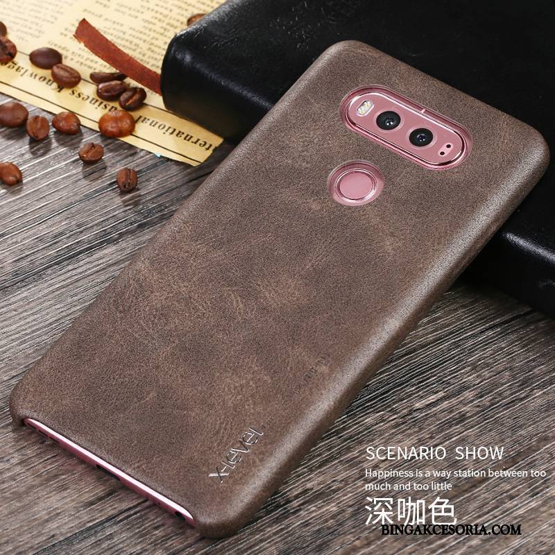 Lg V20 Etui Na Telefon Skórzany Futerał Anti-fall Vintage Ochraniacz Tendencja Cienkie