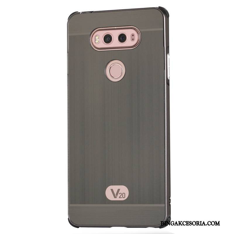 Lg V20 Metal Etui Ochraniacz Telefon Komórkowy Granica Futerał Złoto