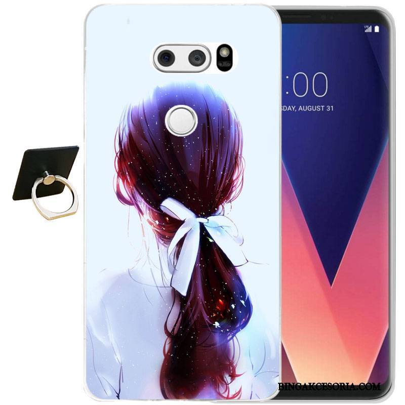 Lg V30 All Inclusive Etui Na Telefon Moda Relief Silikonowe Ochraniacz Futerał