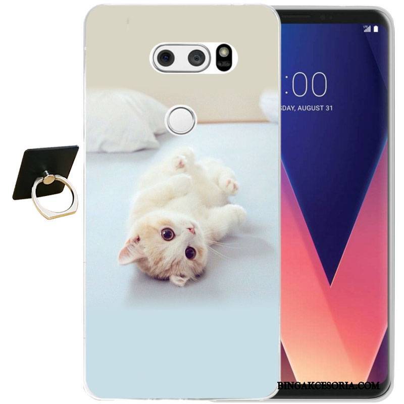 Lg V30 All Inclusive Etui Na Telefon Moda Relief Silikonowe Ochraniacz Futerał