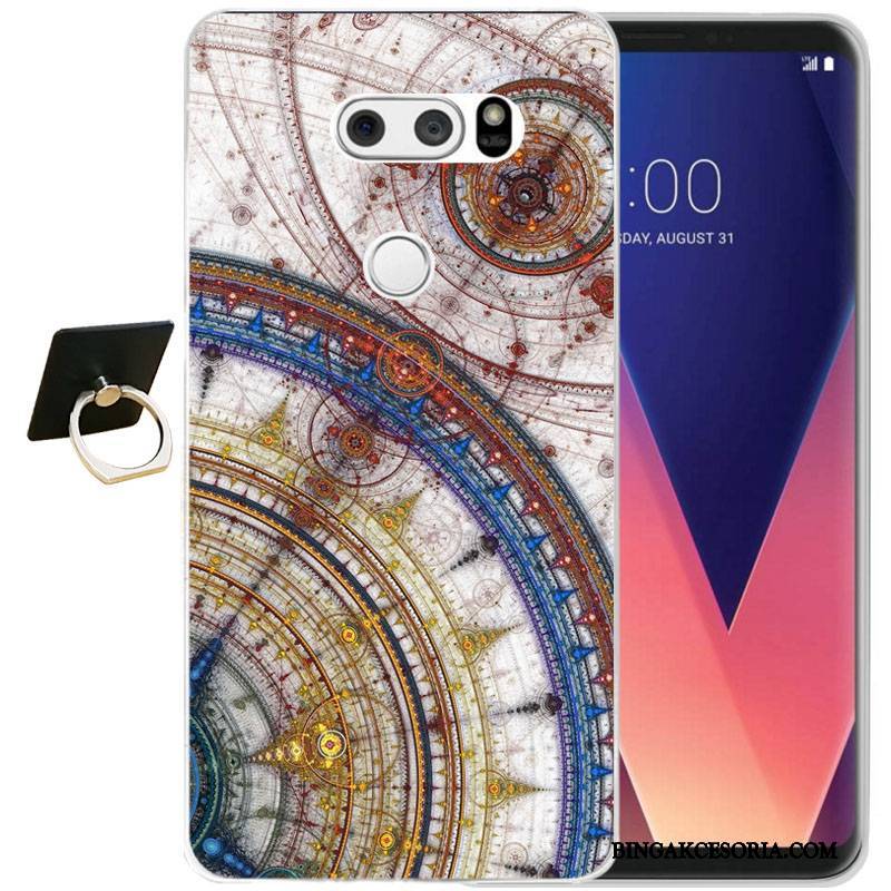 Lg V30 All Inclusive Etui Na Telefon Moda Relief Silikonowe Ochraniacz Futerał