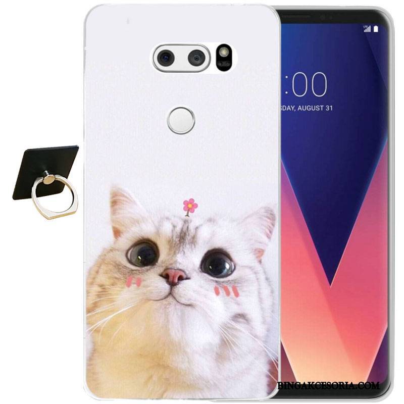 Lg V30 All Inclusive Etui Na Telefon Moda Relief Silikonowe Ochraniacz Futerał