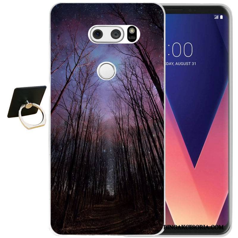 Lg V30 All Inclusive Etui Na Telefon Moda Relief Silikonowe Ochraniacz Futerał