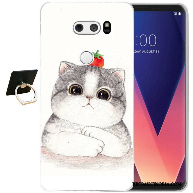 Lg V30 All Inclusive Etui Na Telefon Moda Relief Silikonowe Ochraniacz Futerał