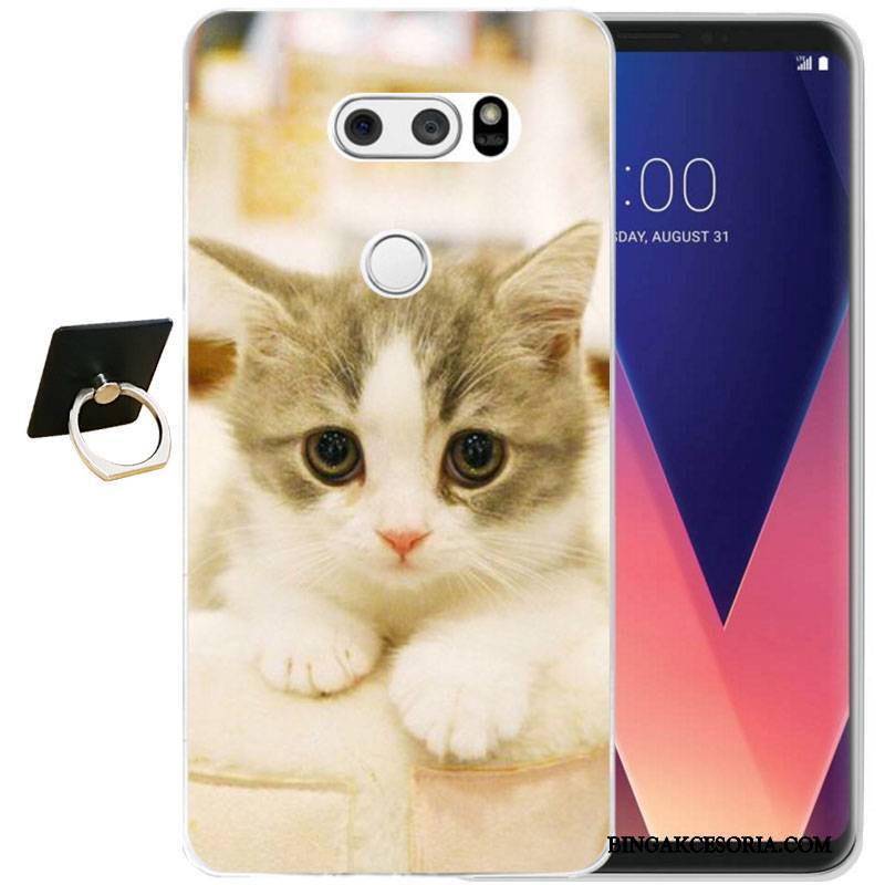 Lg V30 All Inclusive Etui Na Telefon Moda Relief Silikonowe Ochraniacz Futerał